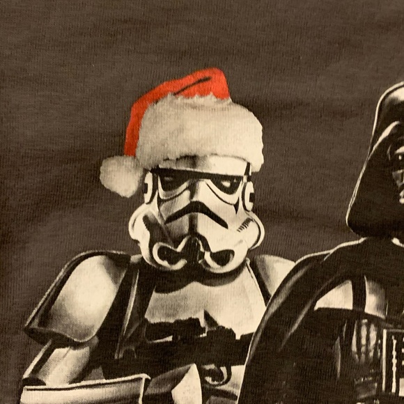 Sz S Star Wars Christmas Darth Vader Santa Storm Trooper tee shirt - Picture 4 of 8
